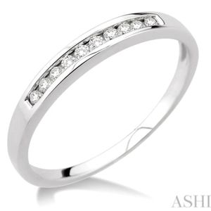 1/10 Ctw Round Cut Diamond Band In 10K White Gold